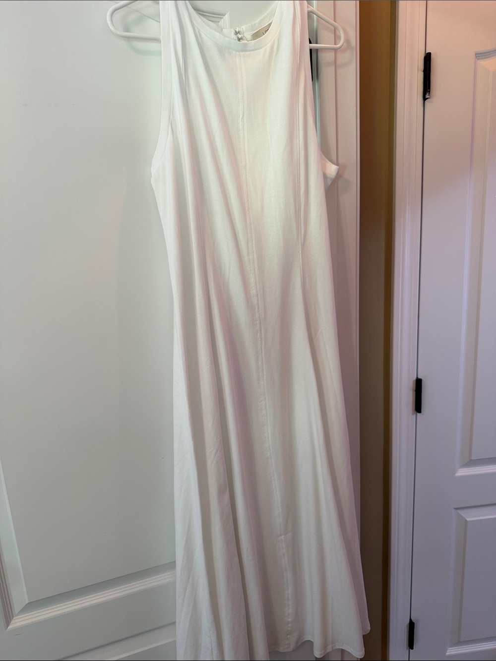 LOFT Cream Sleeveless Maxi Dress